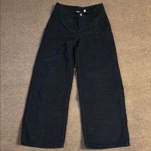 The Ragged Corduroy Priest Panther Wide Cord Cut Out Release Jeans Black 26 NWT